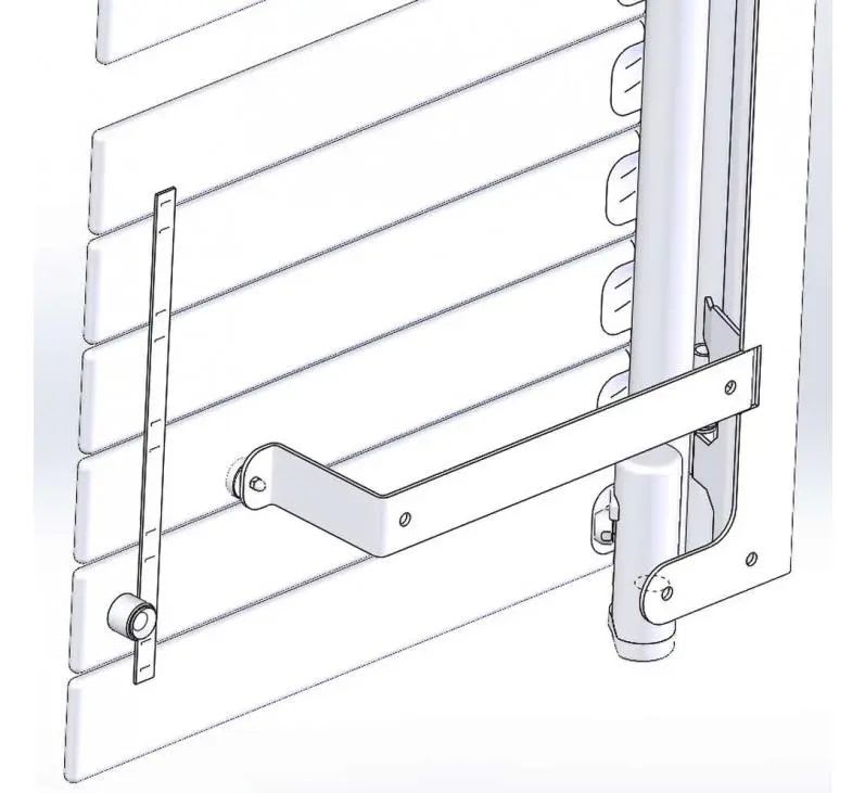 Acova - Fixation murale 3ème point, couleur, à butée magnétique, Fassane Spa Twist