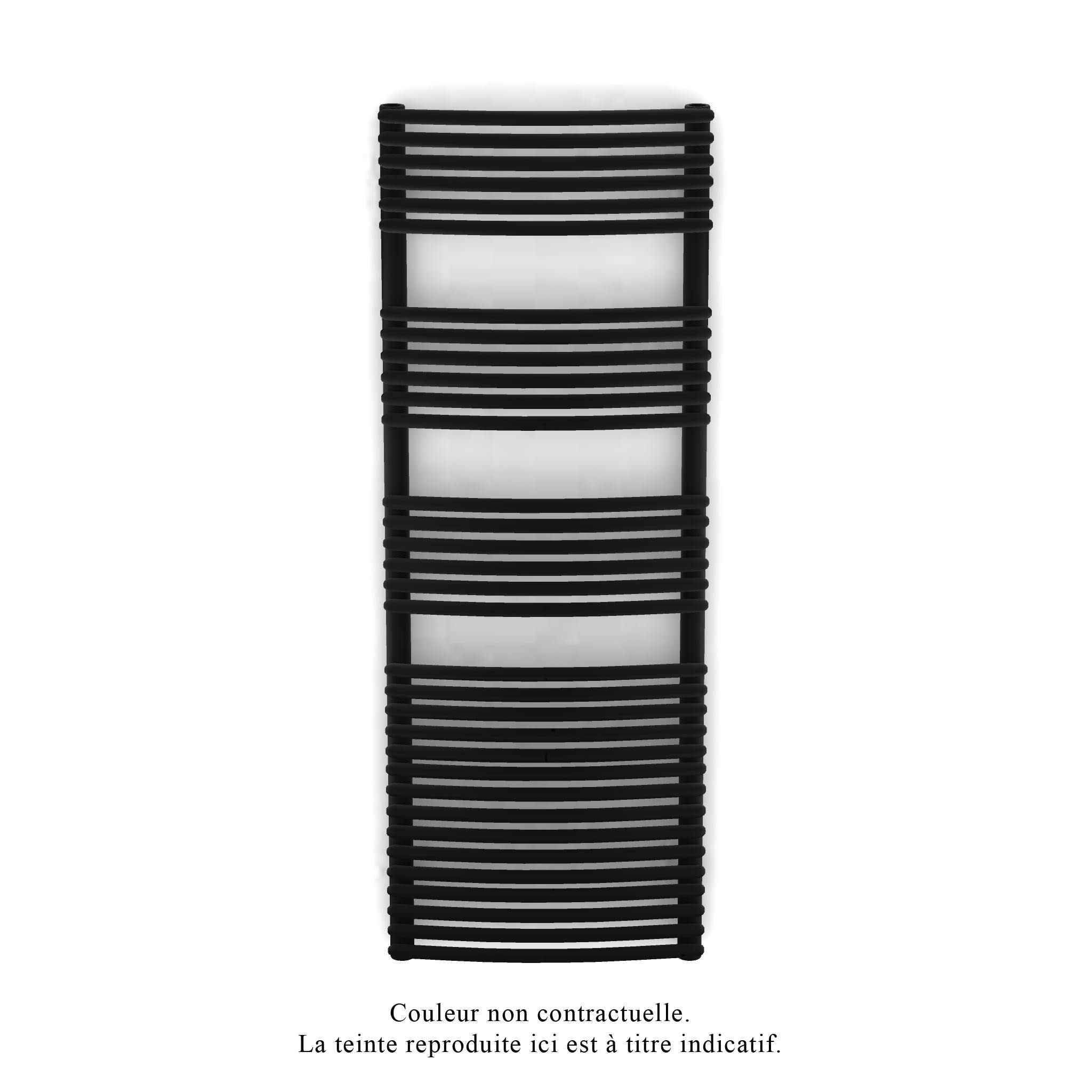 Acova - Kéva Spa EC cintré, Jet Black 9005, 708W, H 1355 mm / L 500 mm