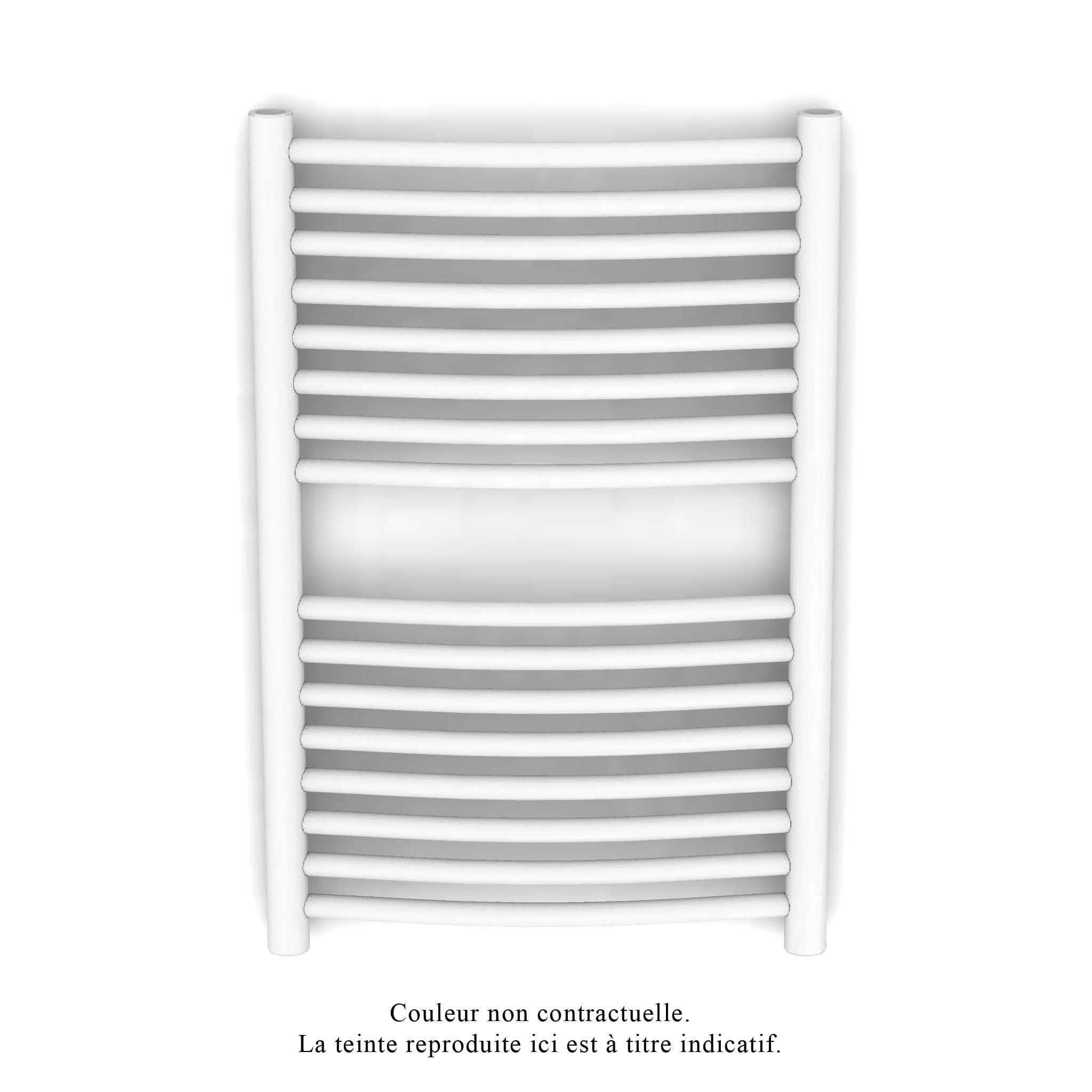 Acova - Palma Spa EC cintré, racc.centré, Blanc RAL 9016, 393W, H 746 mm / L 496 mm