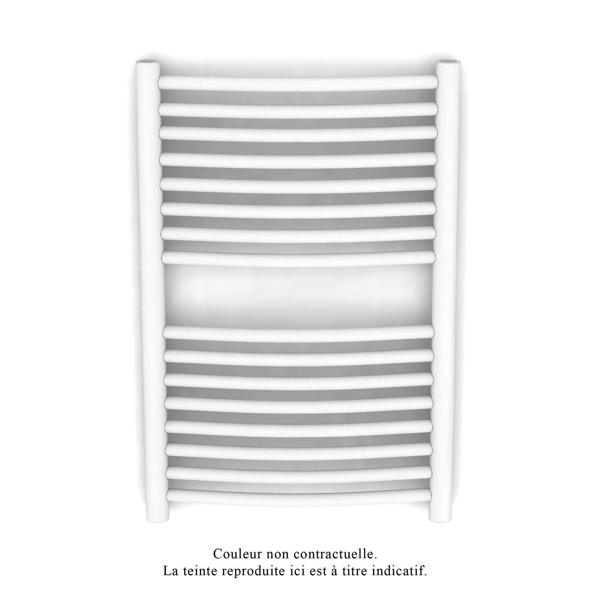 Acova - Palma Spa EC cintré, racc.centré, Blanc RAL 9016, 393W, H 746 mm / L 496 mm