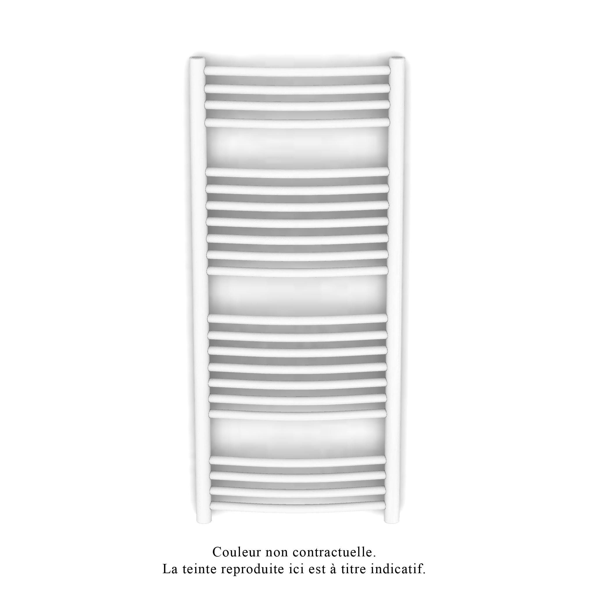 Acova - Palma Spa EC cintré, racc.centré, Blanc RAL 9016, 736W, H 1466 mm / L 496 mm
