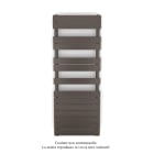 Acova - Fassane Spa Symétrique EC, 2 patères, Brown Quartz, 625W, H1333mm / L500mm