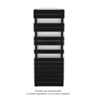 Acova - Fassane Spa Symétrique EC, 2 patères, Traffic Black, 625W, H1333mm / L500mm