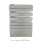 Acova - Fassane Spa Asymétrique EC gauche, Inox Look, 429W, H 805 mm / L 550 mm