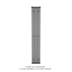 Acova - Kéva EC vertical simple, couleur Titane, 698W, H 2000 mm / L 299 mm