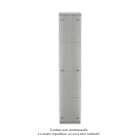 Acova - Striane EC V simple, White Aluminium 9006, 1016W, H 2000 mm / L 383 mm