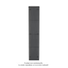 Acova - Striane EC V double, Black Matt 0557, 1440W, H 2000 mm / L 383 mm