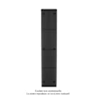 Acova - Striane EC V double, Traffic Black 9217, 1440W, H 2000 mm / L 383 mm