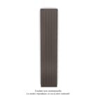 Acova - Planea EC V simple à ailettes, Brown Quartz 0529, 1092W, H 2000mm / L 420mm