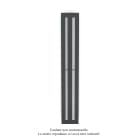 Acova - Karena EC robinet+tête TH, couleur White Aluminium, 490W, H 1800 mm / L 280 mm