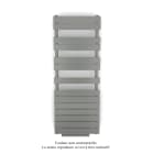 Acova - Régate EC +Air, couleur Grey Aluminium 9007, 625W, H 1370mm / L 500mm