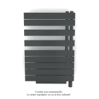 Acova - Fassane Spa Asym EL +Air, droite, Black Matt, 500W, H 870mm / L 550mm