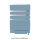 Acova - Fassane Spa Asym EL +Air, droite, Pastel Blue, 500W, H 870mm / L 550mm