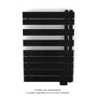 Acova - Fassane Spa Asym EL droite, régul IHD, Jet Black, 500W,H860mm / L550mm
