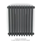 Acova - Vuelta EL horizontal, commande RF, Black Matt, 500W, H 623 mm / L502 mm