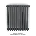 Acova - Vuelta EL horizontal, sans régul., Black Matt, 500W, H 600 mm / L 512 mm