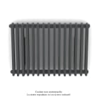 Acova - Vuelta EL horizontal, commande RF, Black Matt, 1250W, H 623 mm / L 870 mm