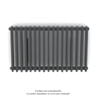 Acova - Vuelta EL horizontal, sans régul., Black Matt, 1500W, H 600 mm / L 1018 mm