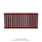 Acova - Vuelta EL horizontal, sans régul., Ruby Red, 2000W, H 600 mm / L 1294 mm