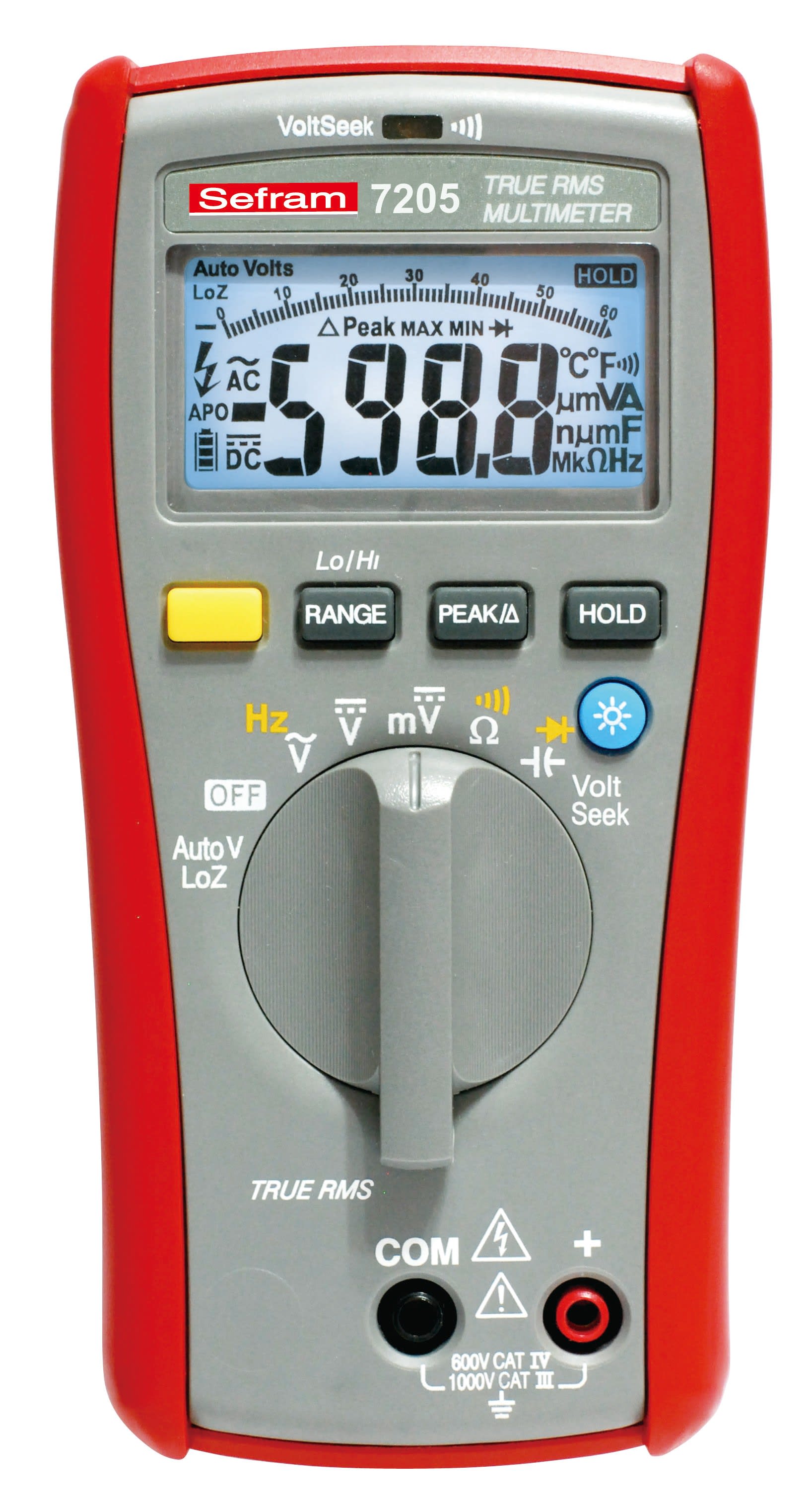 Sefram - Multimètre numérique portable 6000 pts de mesure avec bargarph. TRMS AC