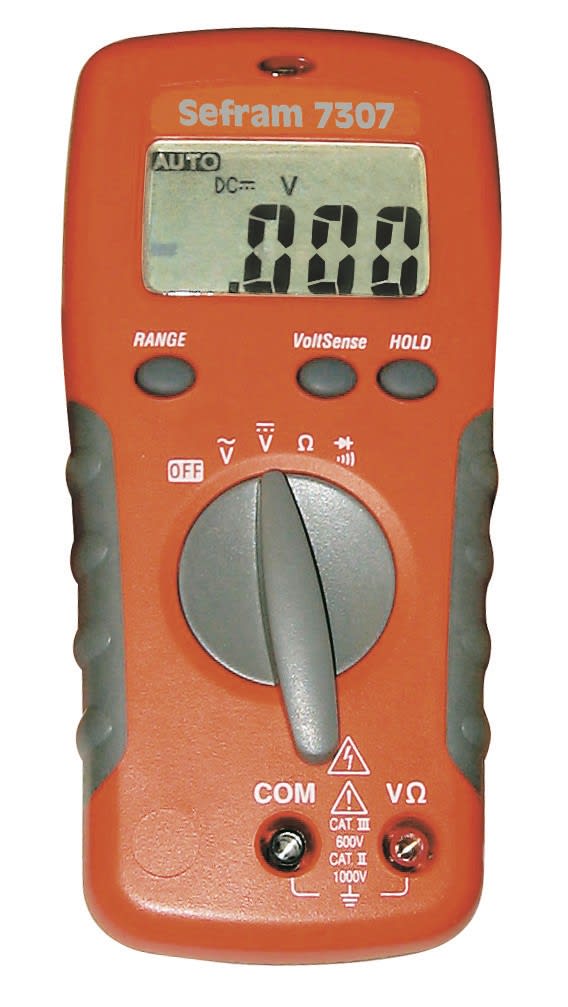 Sefram - Multimètre numérique de poche 2000 points Livré avec un jeu de cordons (SA 103)