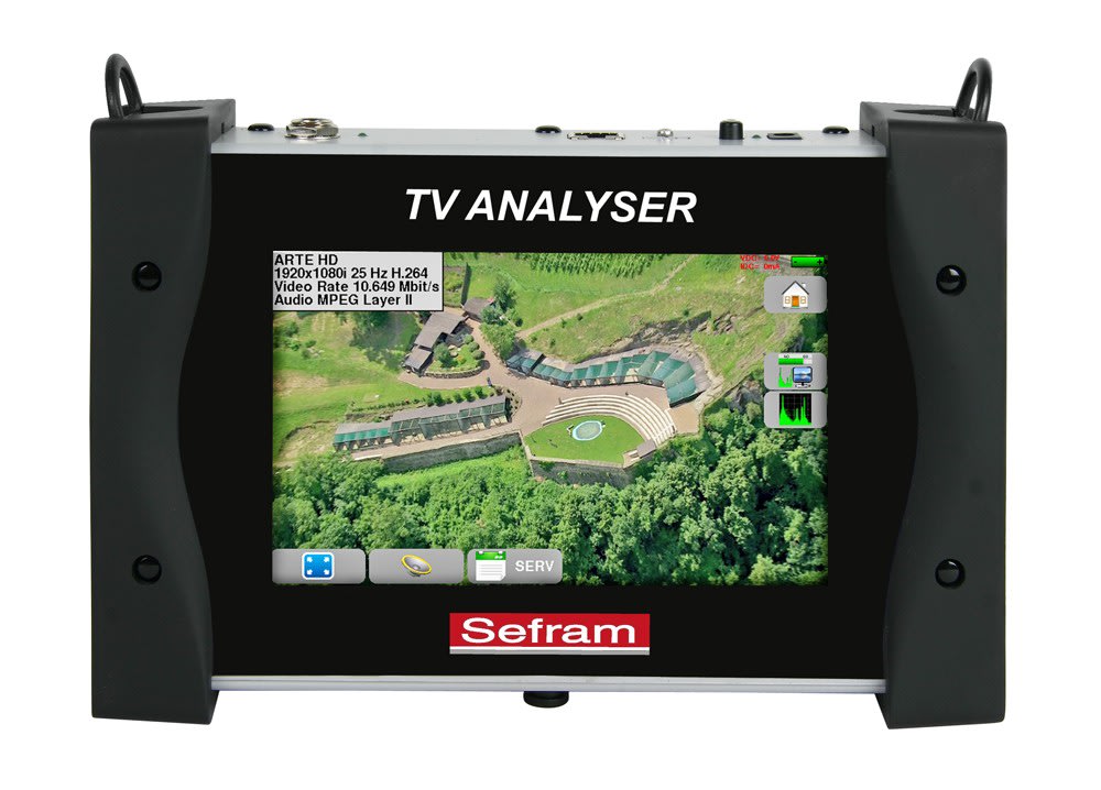 Sefram - Mesureur de champ DVB-C/DVB-T/T2.Spectre ultra rapide. Ecran couleur tactile.