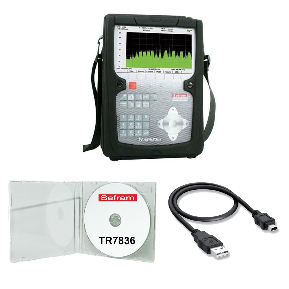Sefram - Kit Logiciel de transfert PC TR7836 avec câble USB pour 7861 /7862/7863/7865/786