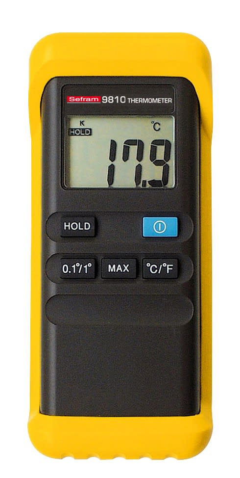 Sefram - Thermomètre Numérique (1 voie) pour thermocouples type K. Livré avec une sonde
