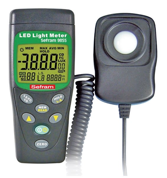 Sefram - Luxmètre numérique pour éclairage LED et normal. 99 mesures de mémoire