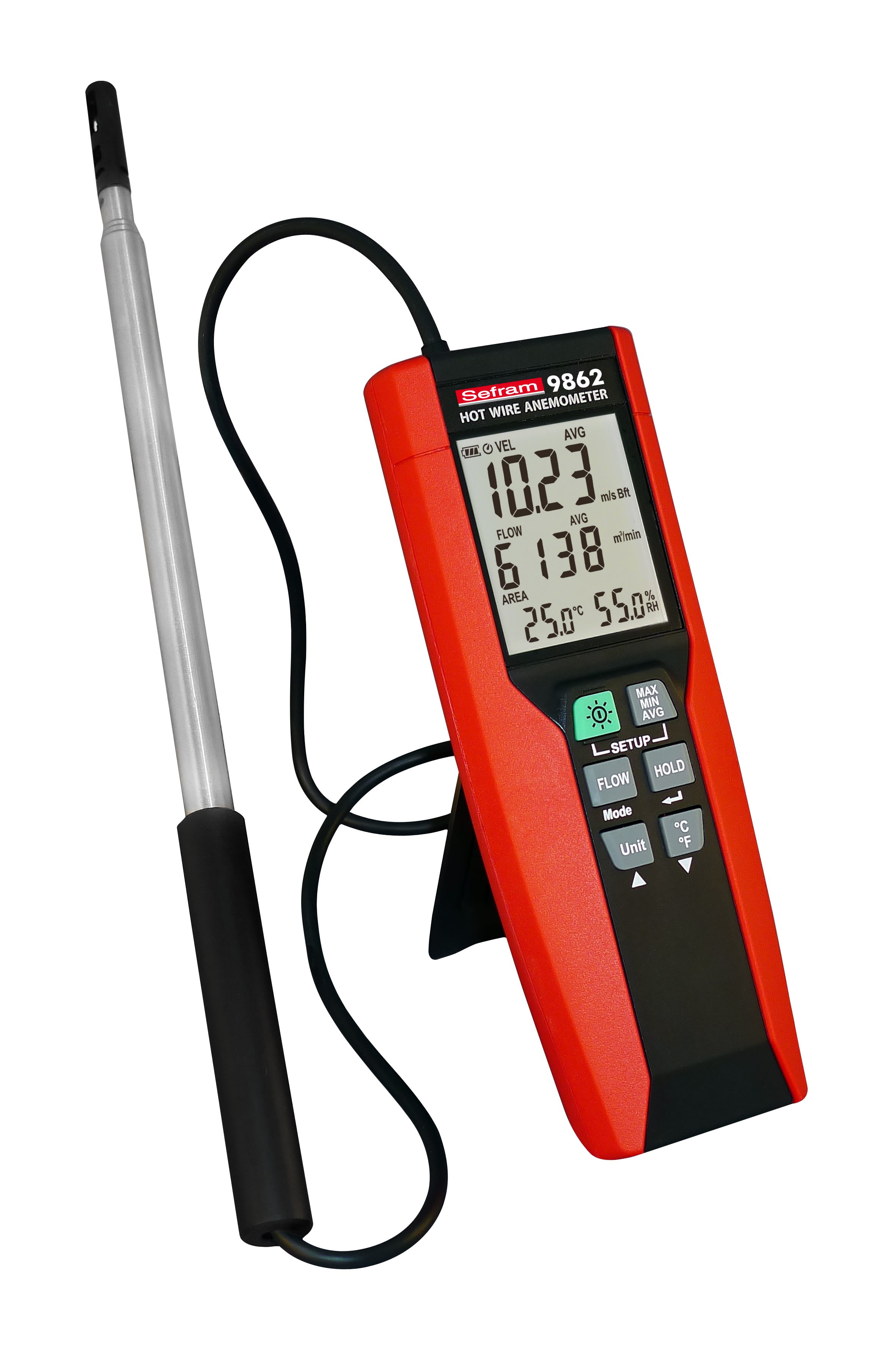 Sefram - Anémomètre à fil chaud pour la mesure de débits d'air dans les canalisations
