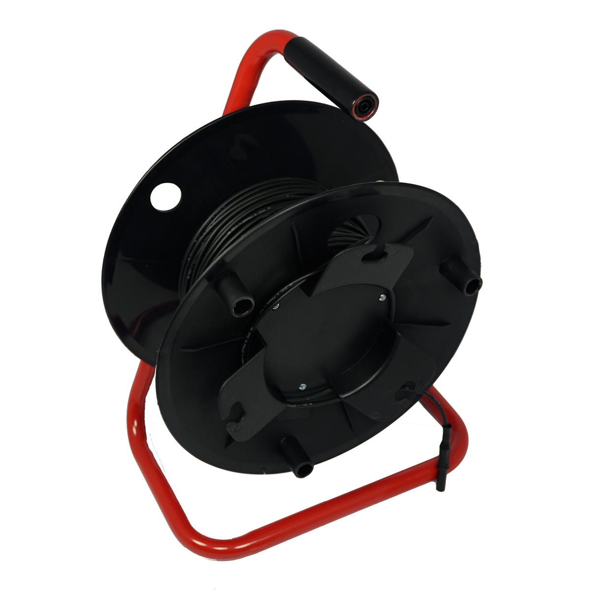 Sefram - Cordon de test noir de 100m en PVC sur enrouleur