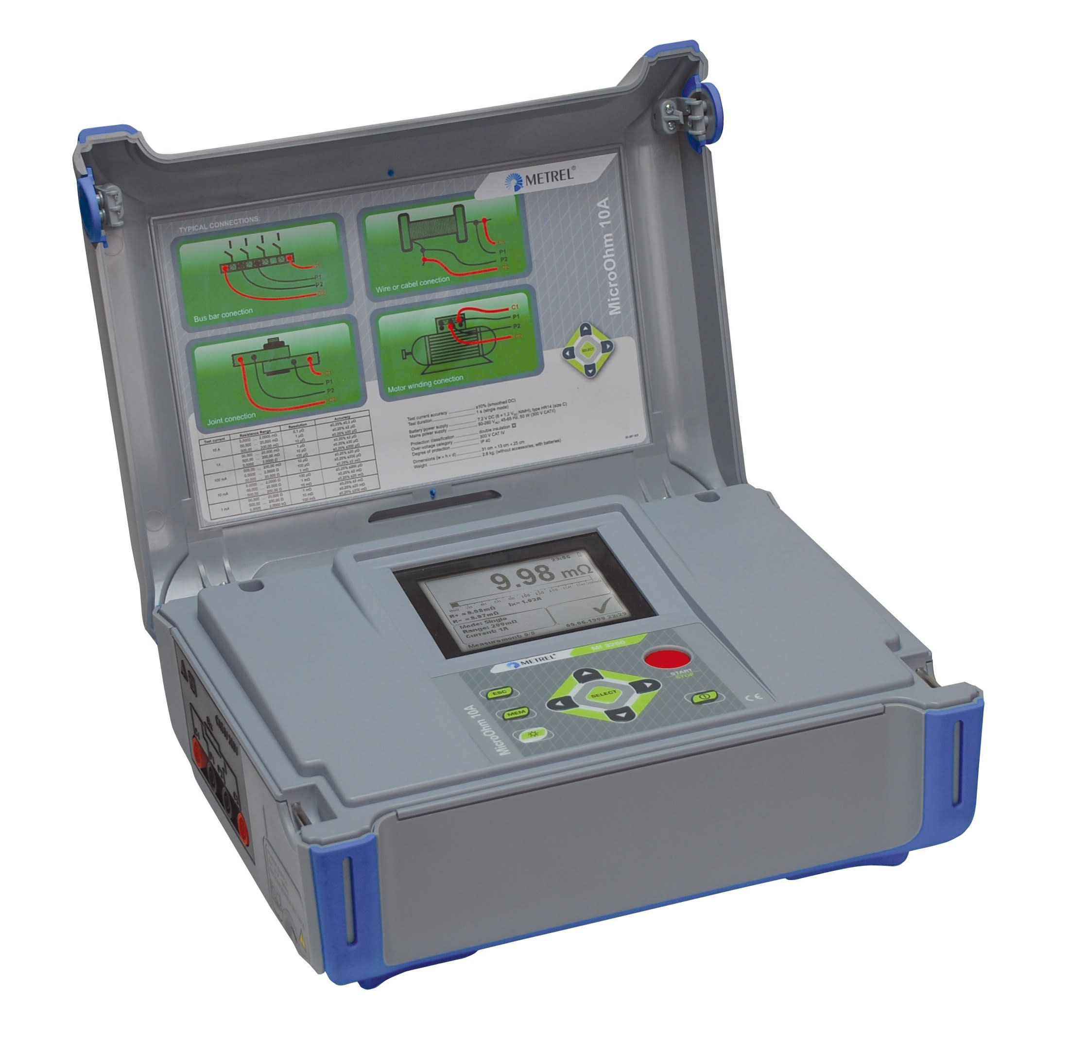 Sefram - Micro-Ohmmètre portable avec courant de test de 10A