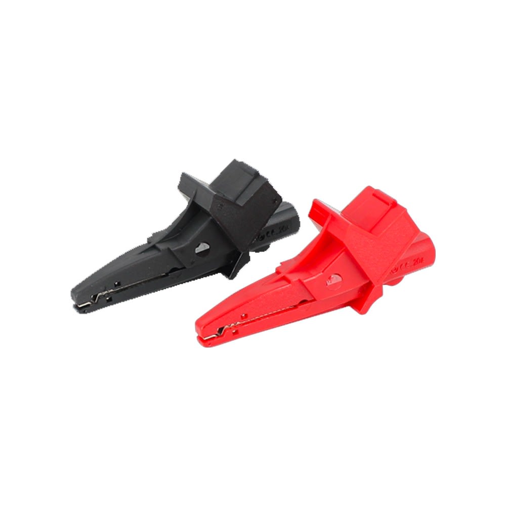 Sefram - Jeu de pinces croco (4 mm, N+R)-1000V-CAT III et 600V-CAT IV