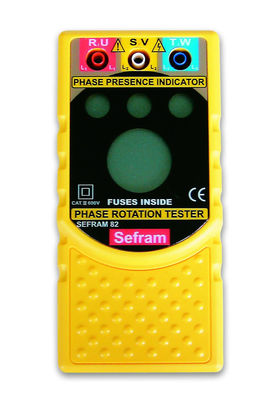 Sefram - Contrôleur d'ordre de phase avec afficheur LCD. Livré avec de 3 pinces croco.