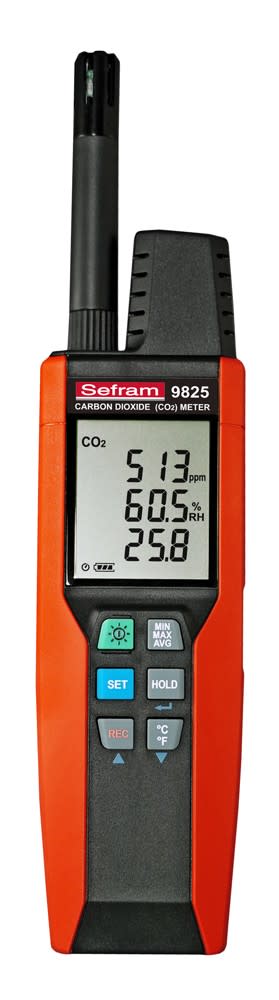 Sefram - Détecteur de dioxyde de carbone (CO2) avec humidimètre et fonction datalogger