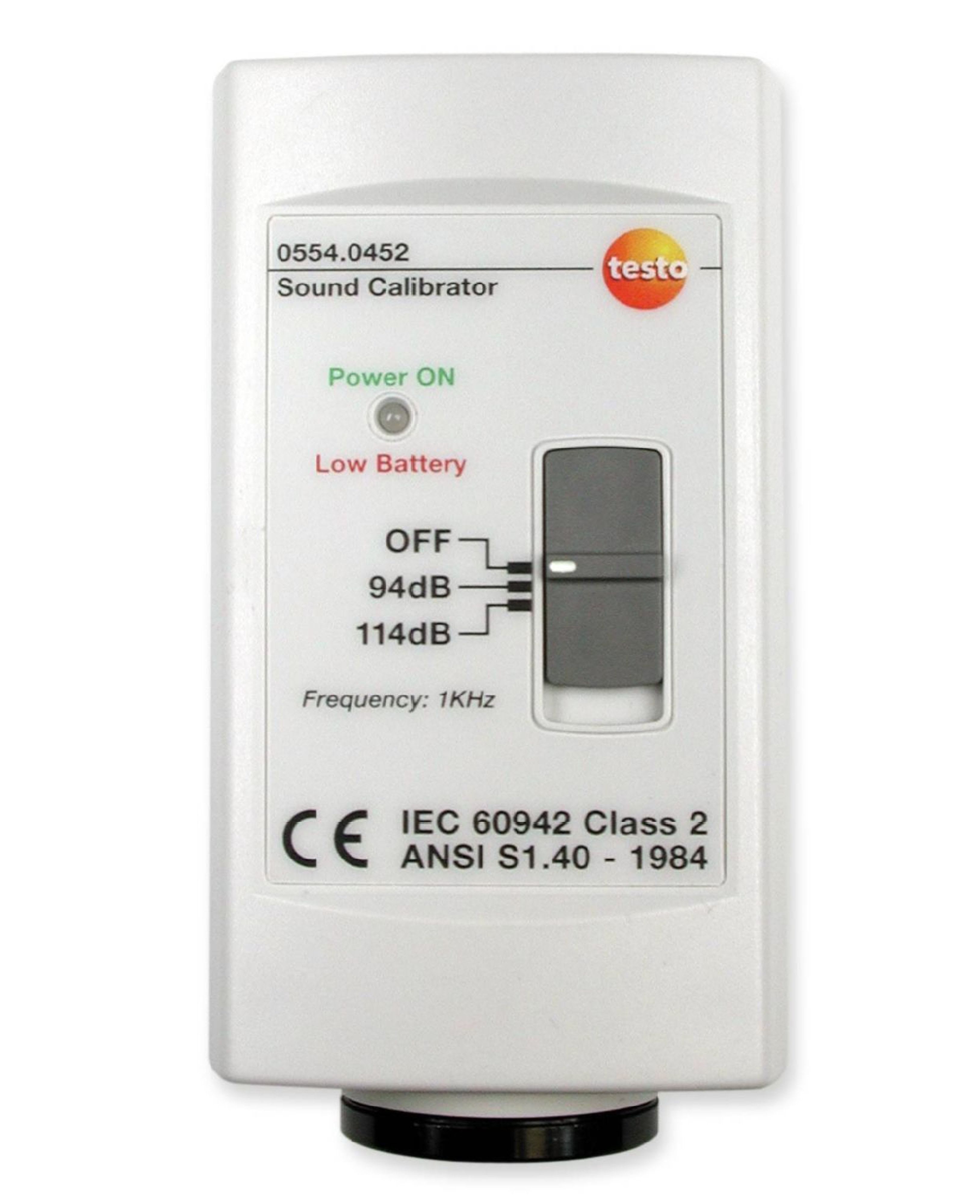 TESTO - Calibrateur pour sonomètre. Calibrateur pour des étalonnages réguliers