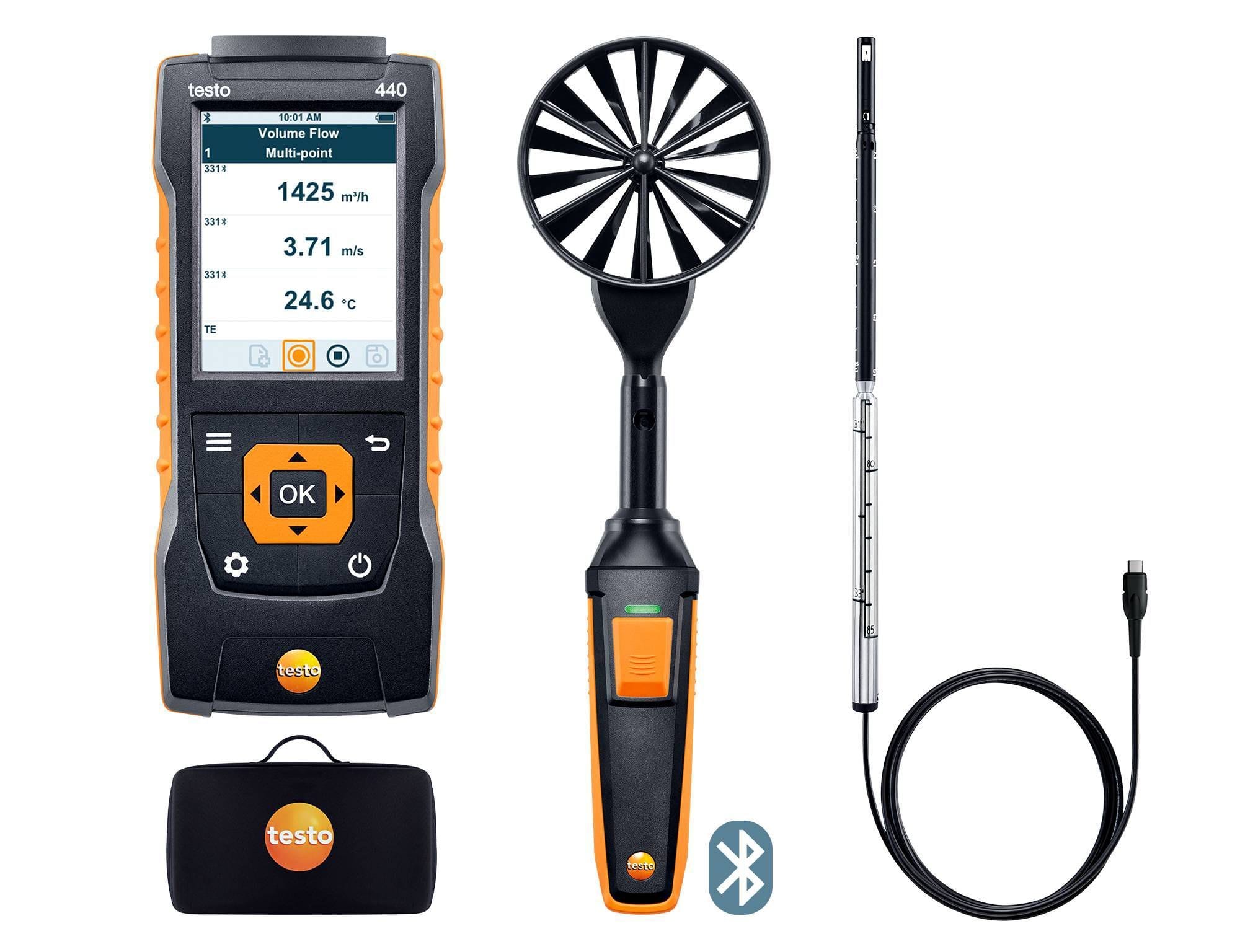 TESTO - testo 440 Kit combiné 1 avec Bluetooth® pour l?écoulement