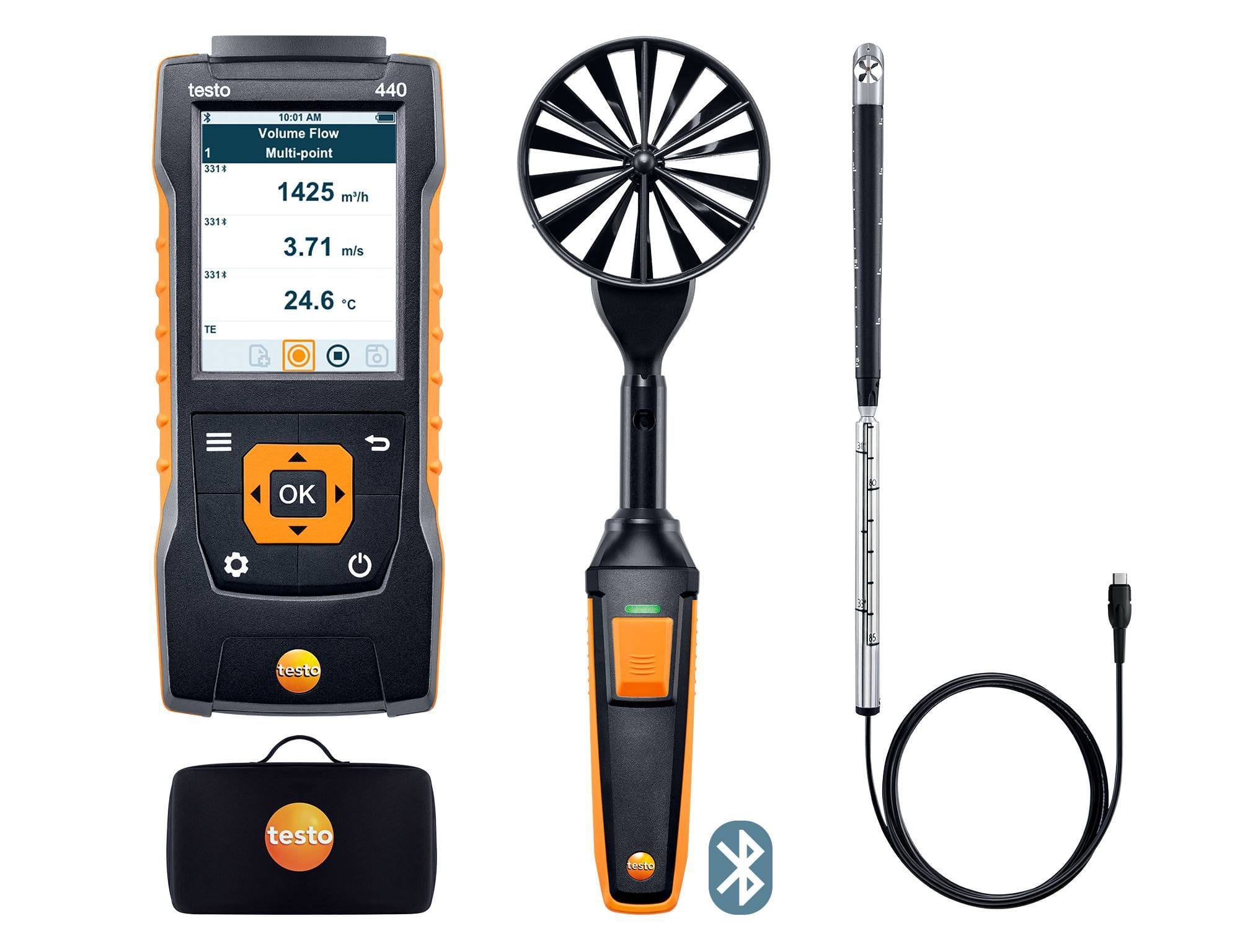TESTO - testo 440 Kit combiné 2 avec Bluetooth® pour l?écoulement