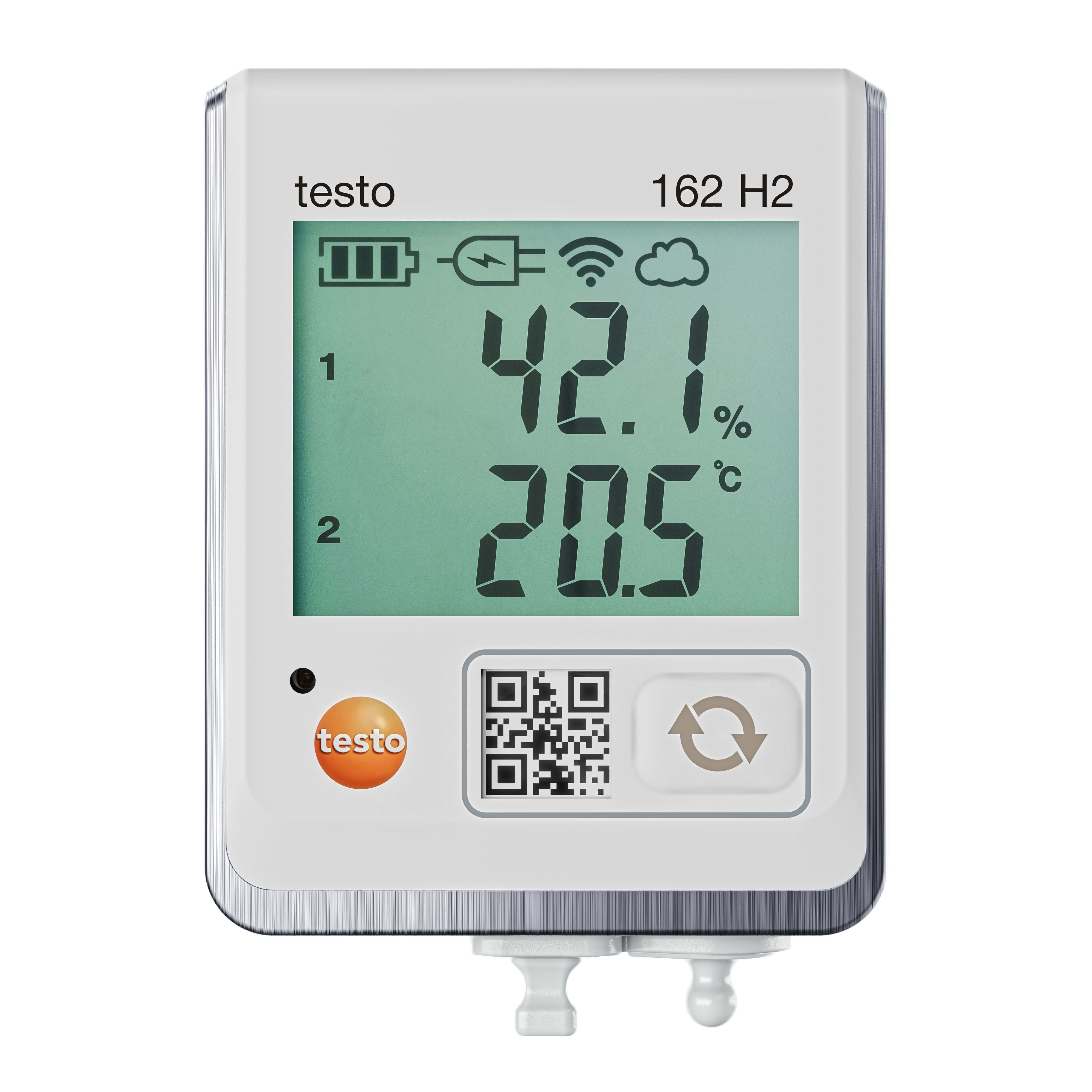 TESTO - Enregistreur WiFi testo 162 H2 avec écran et sonde externe température/humidité