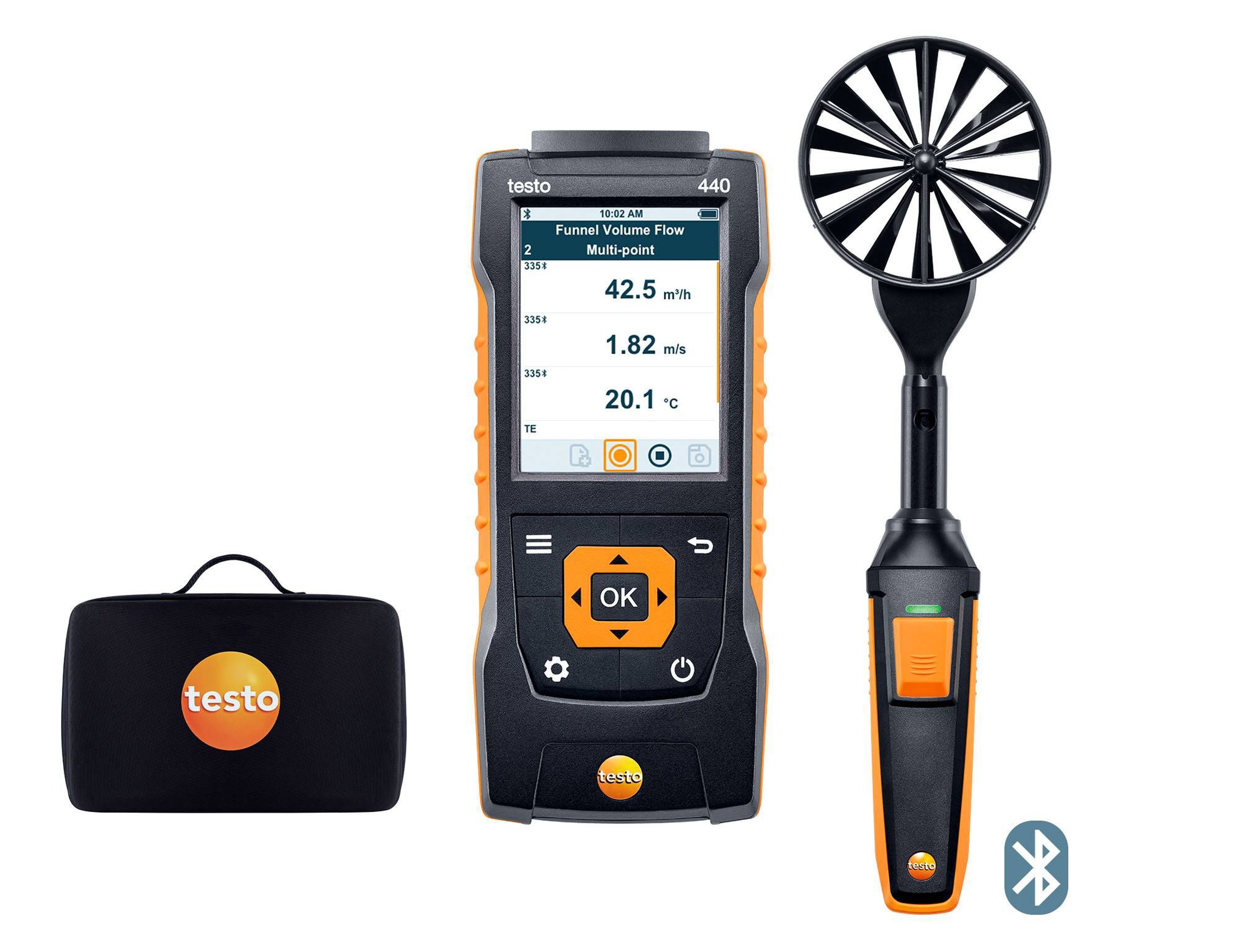 TESTO - testo 440 Kit à hélice de 100 mm avec Bluetooth®