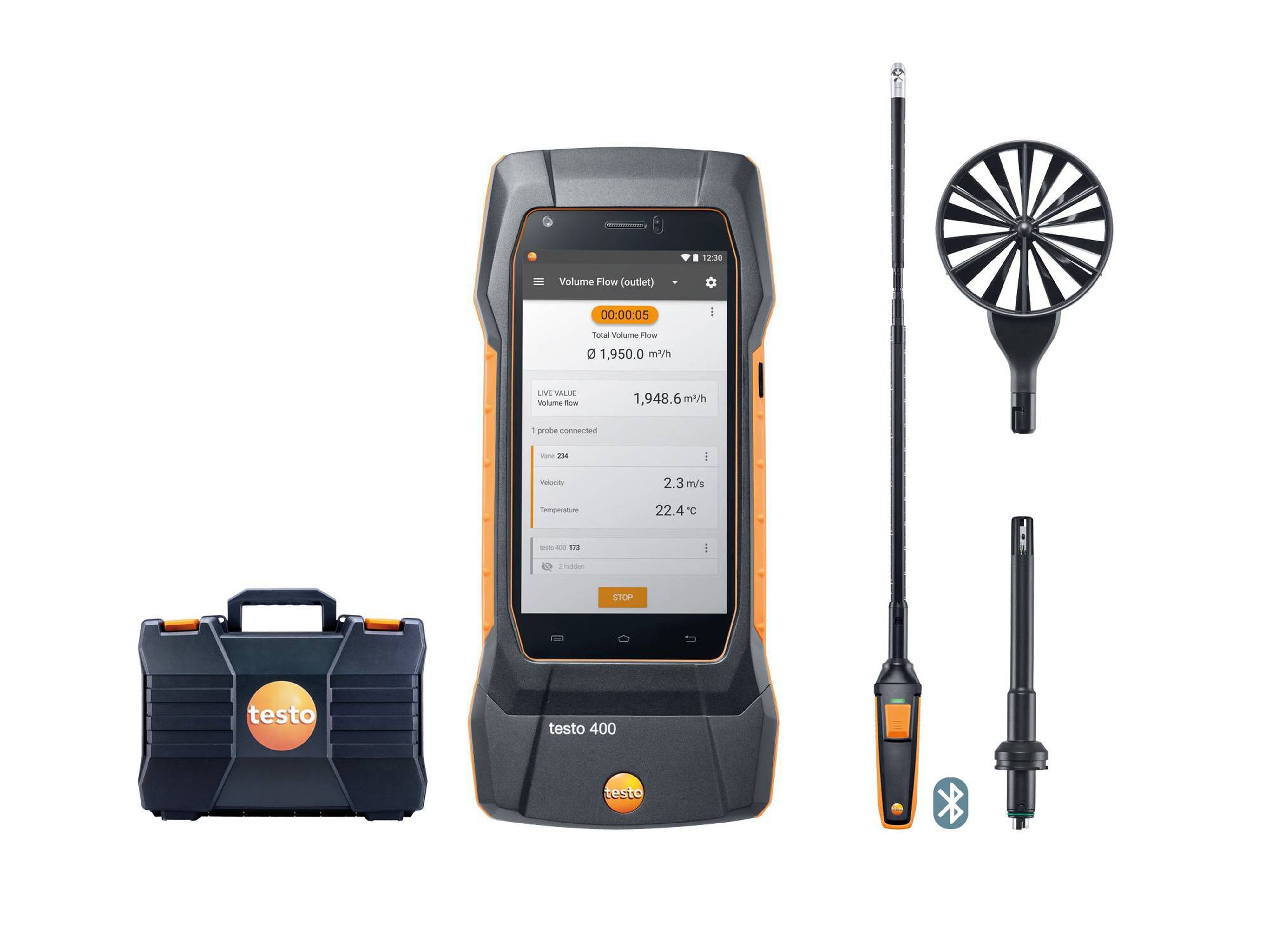 TESTO - Set testo 400 ventilation - pour mesure du débit volumétrique