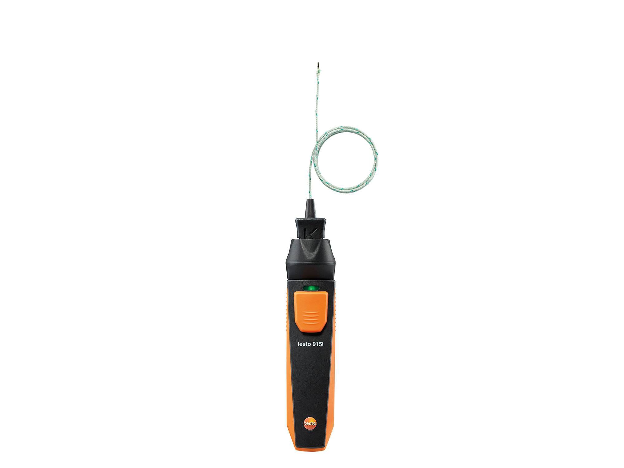TESTO - testo 915i - Thermomètre connecté avec sonde flexible (TC type K)