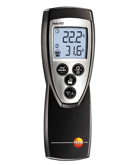 TESTO - Set testo 922 - Thermometre 2 canaux, 2 pinces et un etui de transport TopSafe