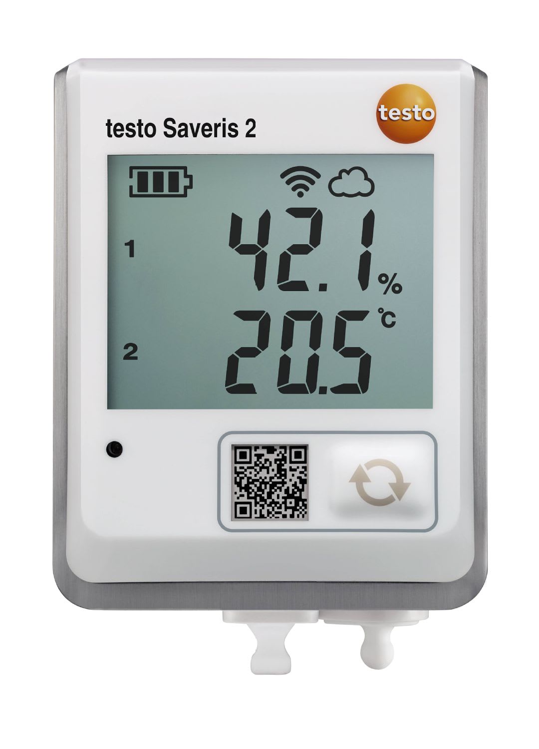 TESTO - testo Saveris 2-H2 Enregistreur WiFi. Ecran, sonde temp/humidité raccordable