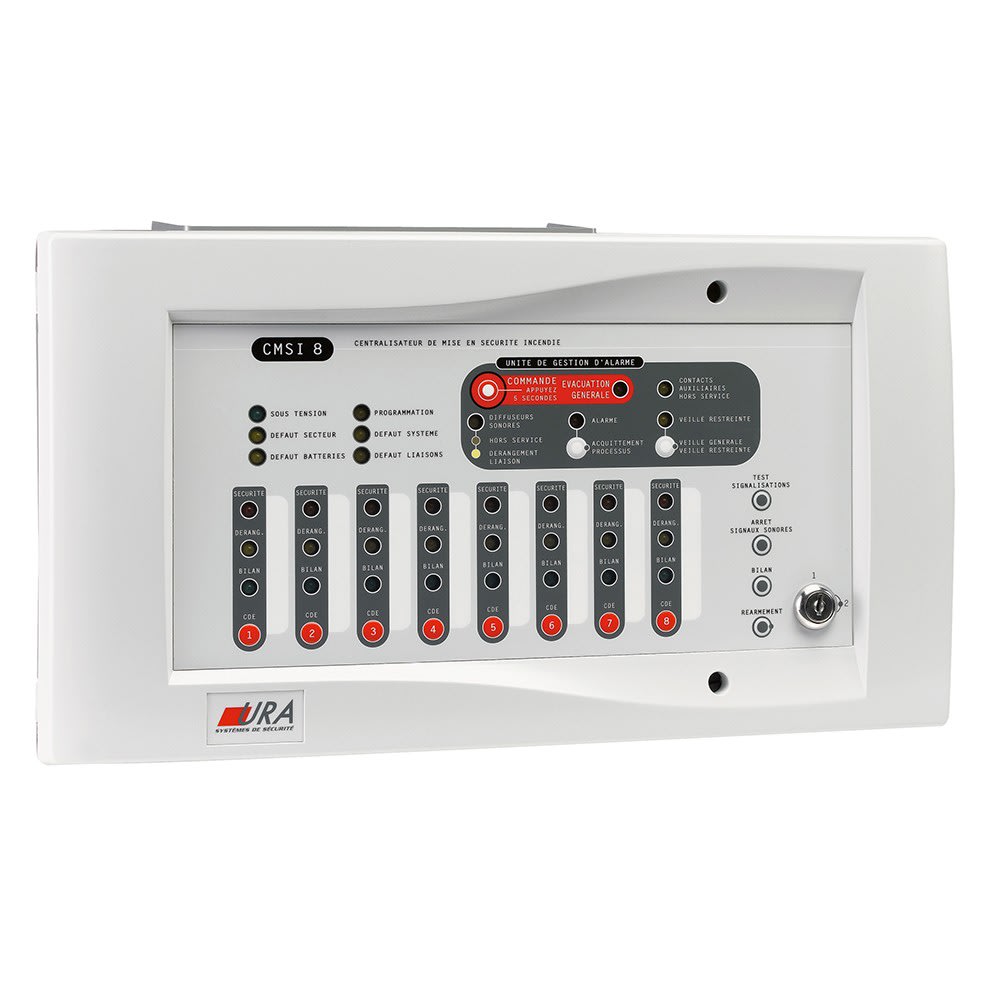 Ura - Centralisateur CMSI conventionnel 8 lignes