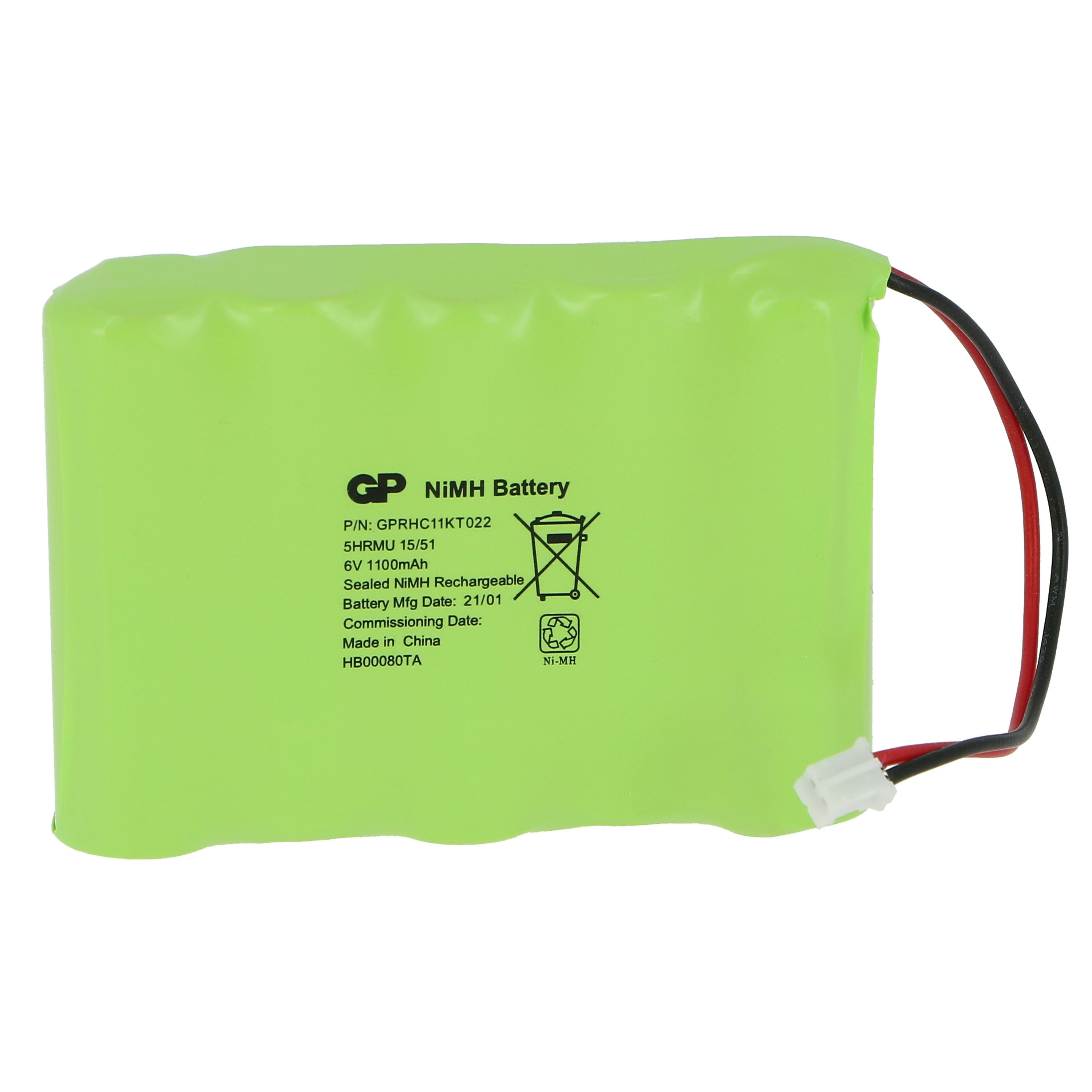 Ura - Batterie NiMH, 6V, 1100mAh pour BAES Ambiance Uralife V