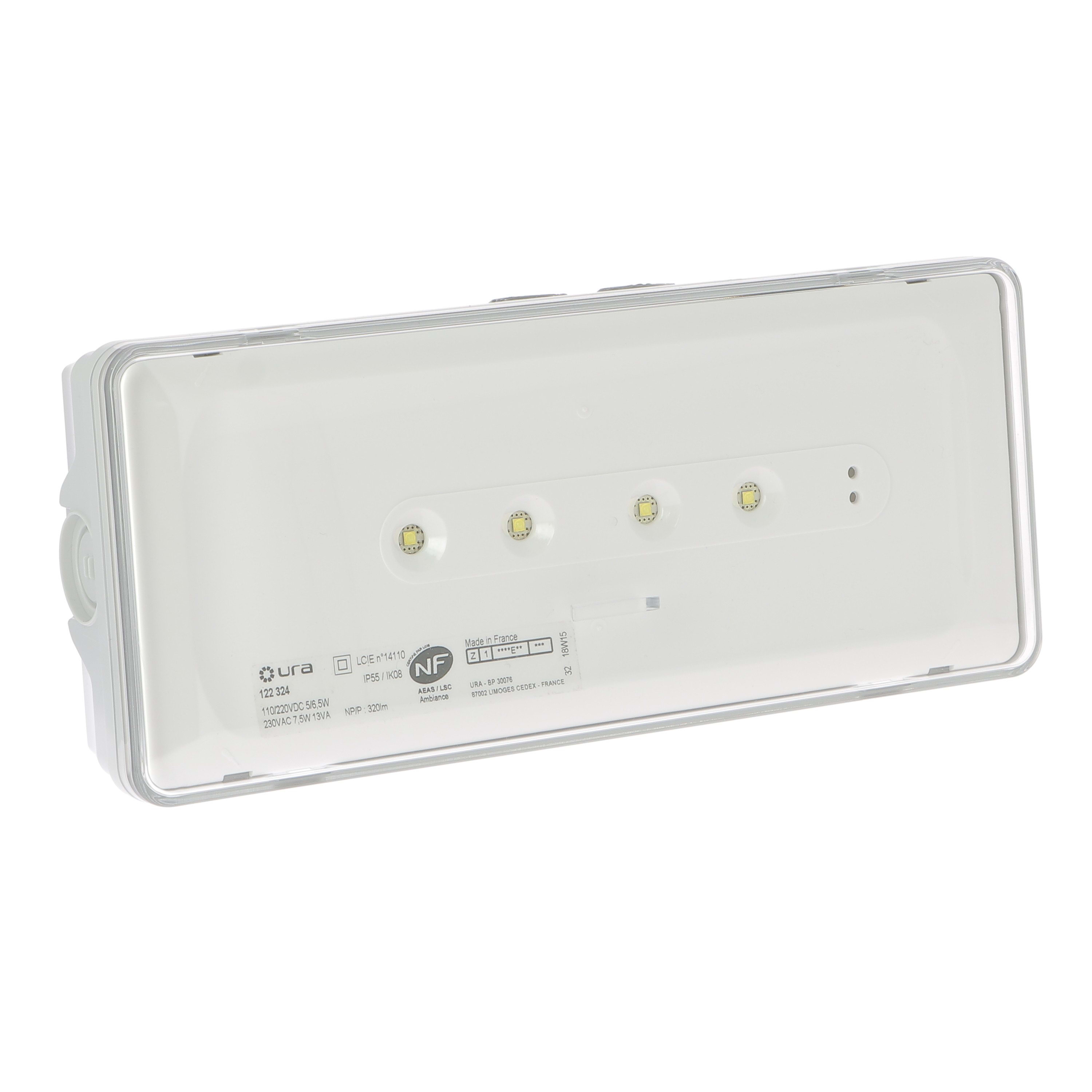 Ura - Luminaire pour Source Centrale Urajet Ambiance 110/220 Vdc et 230V~ - 320lm