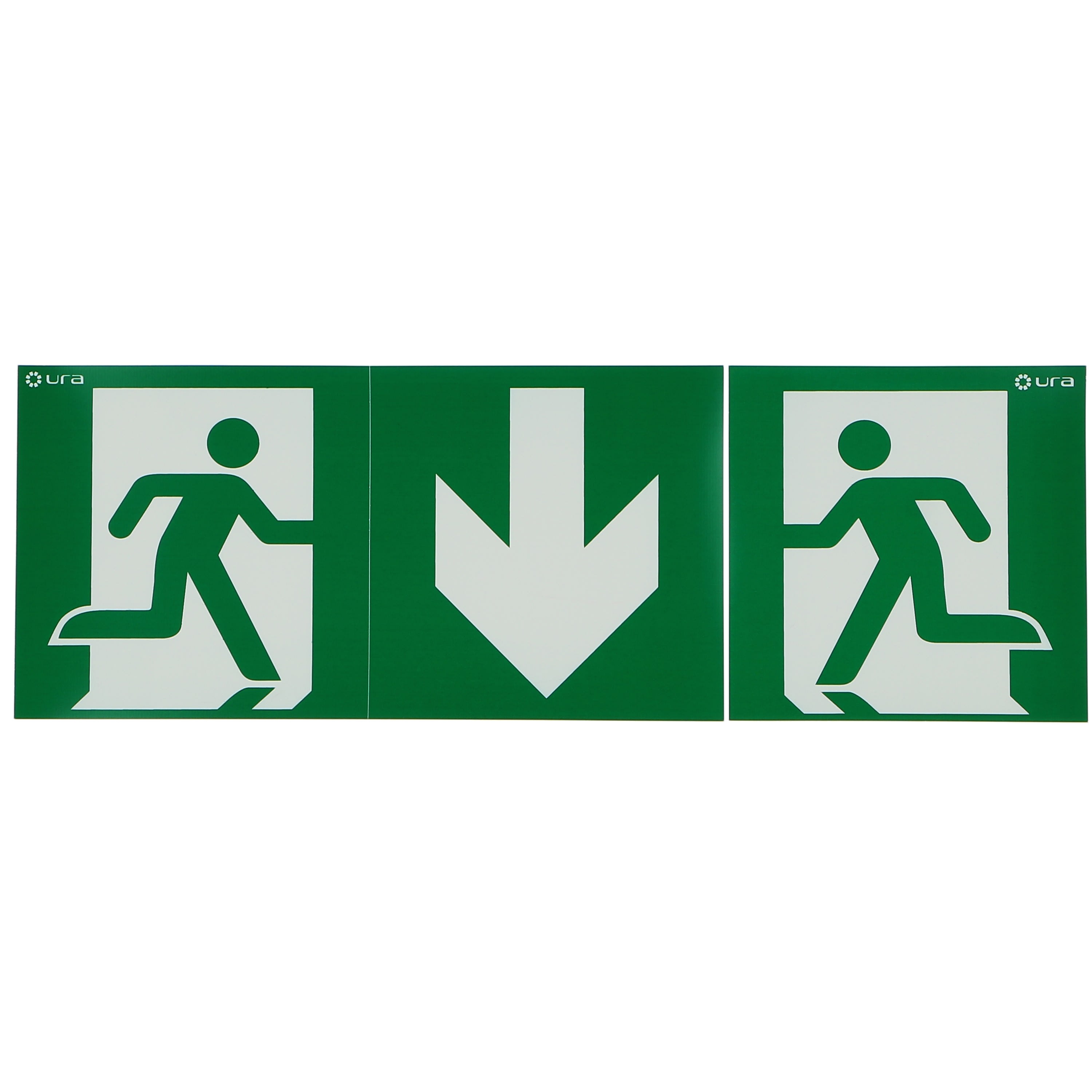 Ura - Pictogramme Évacuation Uralife V, clipsable et repositionnable