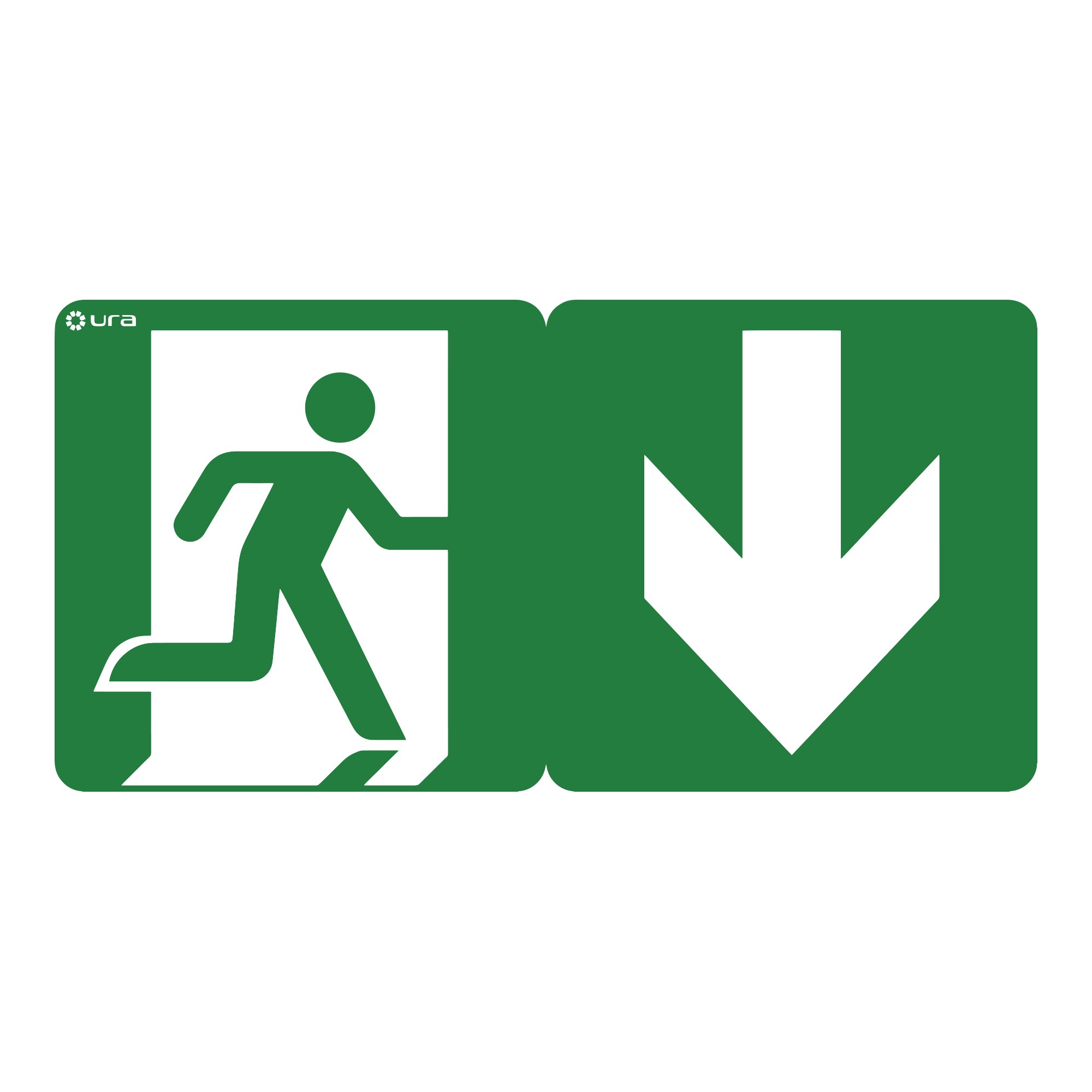 Ura - Pictogramme Évacuation pour BAES et LSC Uraproof V