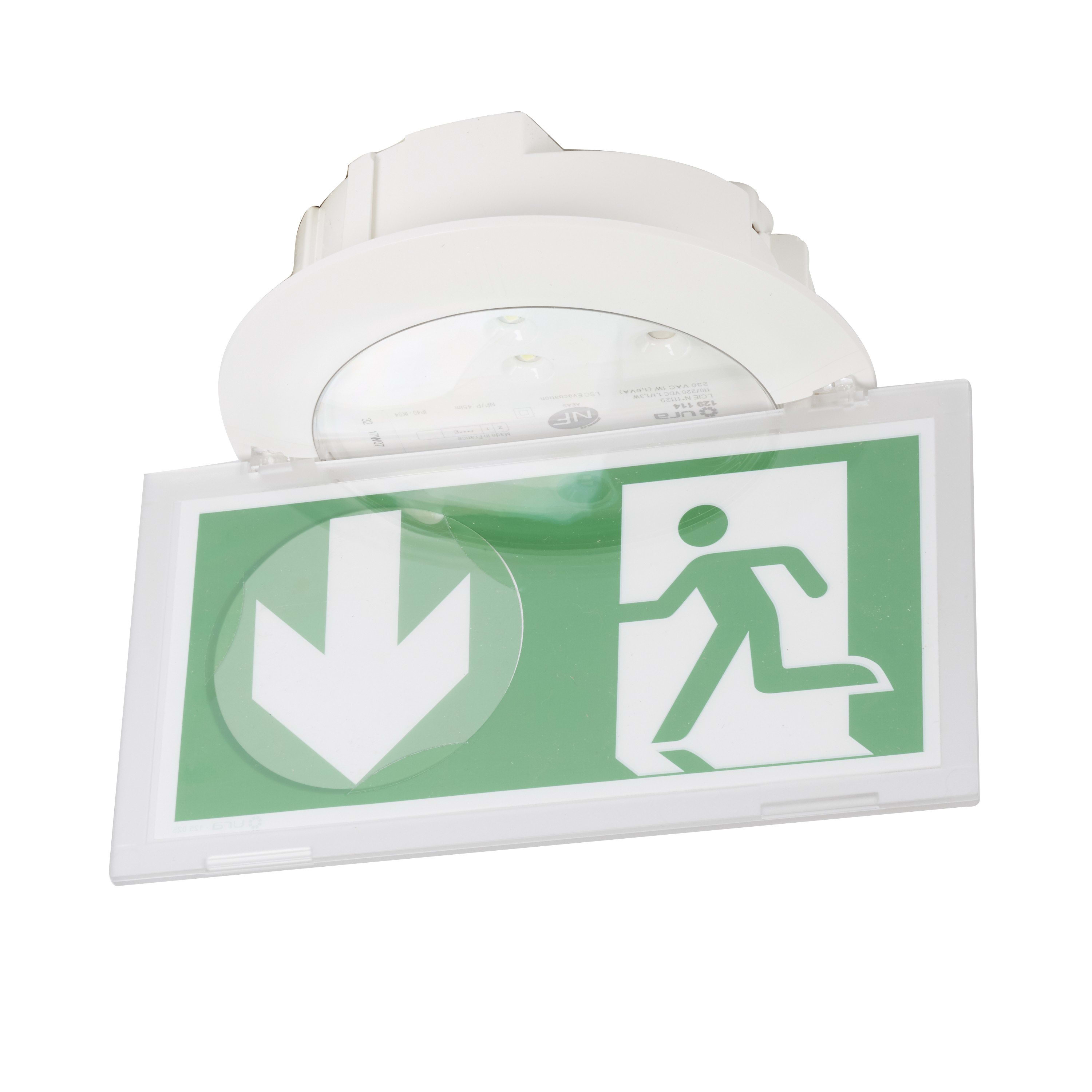 Ura - Luminaire sur Source Centrale LSC Practice Évacuation 110/220/230 Volts